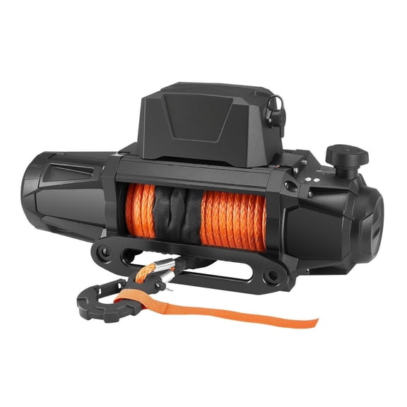 12000 lbs Electric Winch, 12V DC Truck Winch with Synthetic Rope, Wireless Remote & Wired Control, IP67 Waterproof for Off-Road Towing, Trailer & Boat