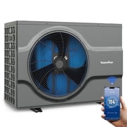 120000BTU Pool Heat Pump for 33,000 Gals In and Above Ground Pool, Pro Flow Electric Pool Heater, Control via APP, Smart Inverter, Titanium Heat Exchanger, 240V