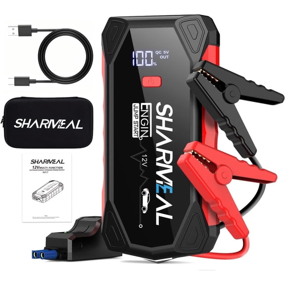 12000A Portable Car Jump Starter, Auto Emergency Battery Booster Pack for 12V Vehicles