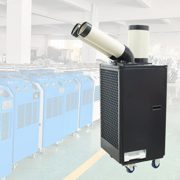 12000BTU Air Conditioner Black Double Tube Industrial Commercial 110V 60HZ 1.1KW