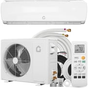 12000BTU Mini Split Ac/Heating System,19 SEER2 230 V AC Unit Cools Rooms up to 750 Sq. Ft, L Panel Indoor Unit Split Air Conditioner,Energy Efficient Inverter AC w/Heat Pump,Low Noise 42 db