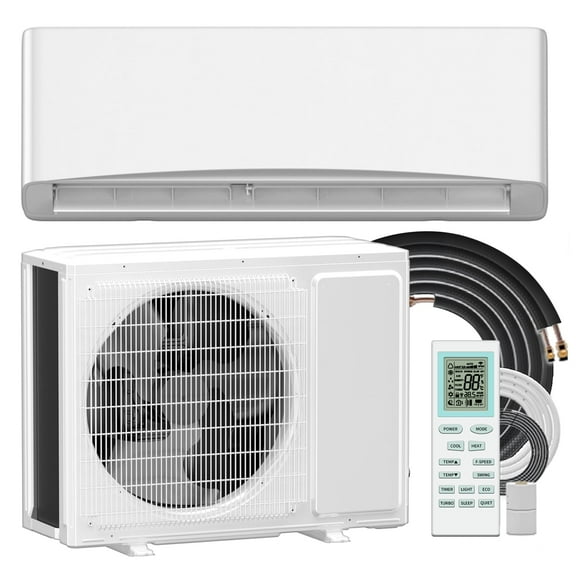 12000BTU Mini Split Air Conditioner& Heater, 17 SEER2 Wall-Mounted Ductless AC Unit Cools Rooms up to 750 Sq. Ft, Energy Efficient Inverter AC with Heat Pump