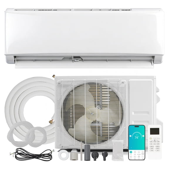 12000BTU Mini Split Air Conditioner and Heater , Unit Cools Rooms up to 750 Sq. Ft, 115V Ductless Split AC with Installation Kit(White)
