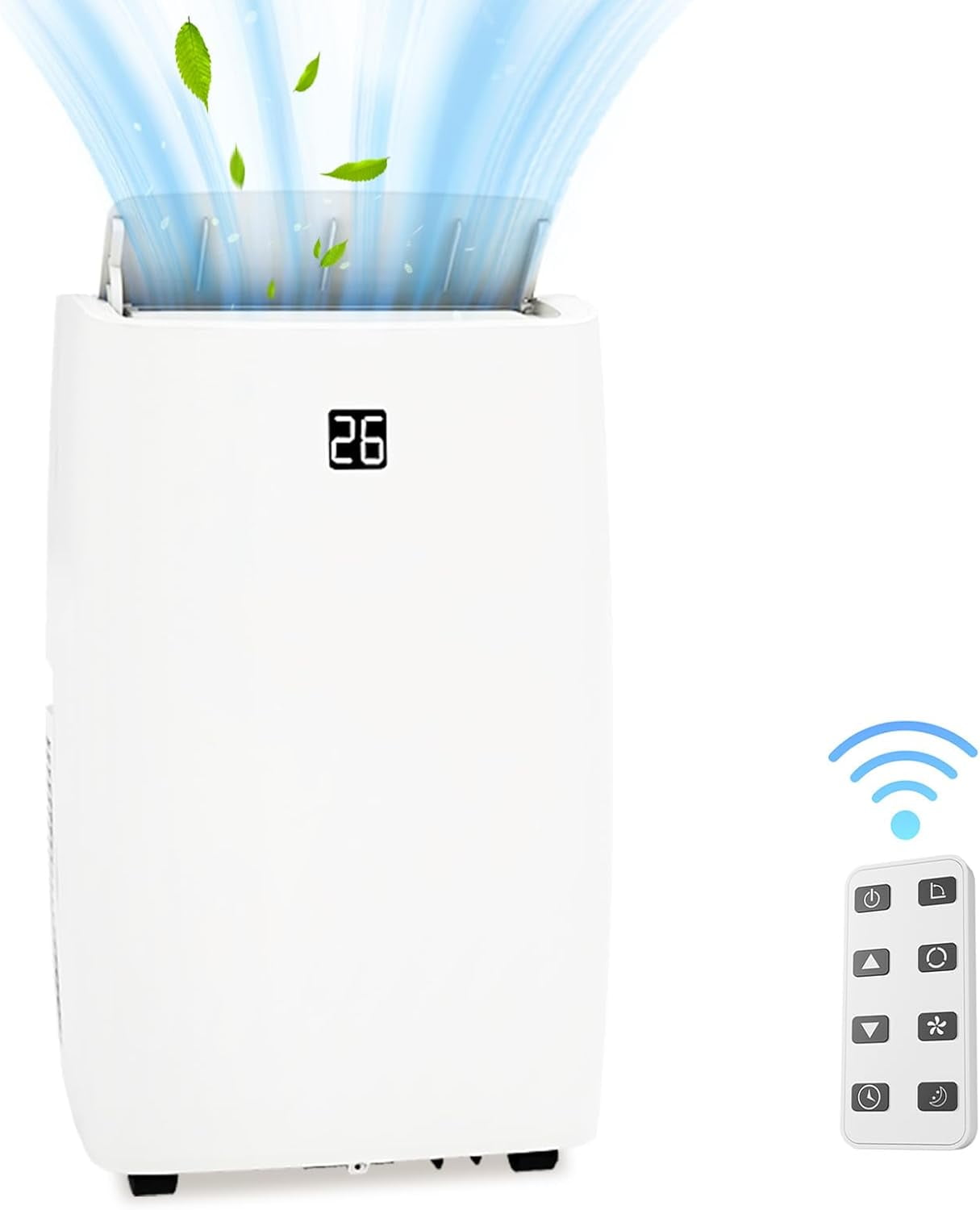 12000Btu Portable Air Conditioner with Remote Control, EnergyEfficient Cooling for 550 Sq.Ft, 3