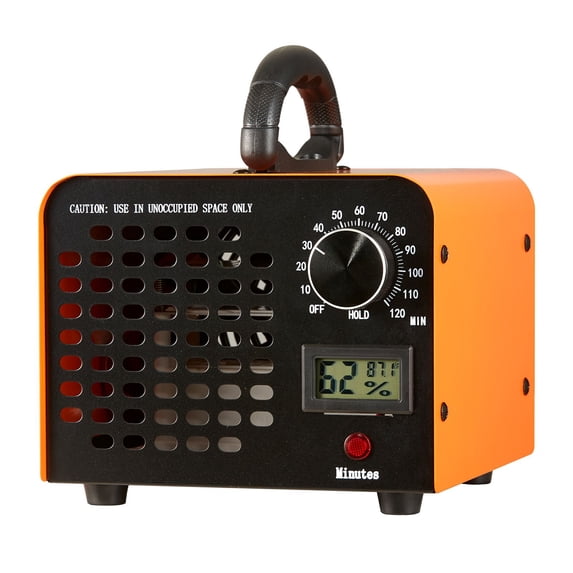 12000Mg/h commercial household ozone generator, adjustable timing for 0-120 minutes, deodorizer, suitable for room cars and pets