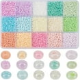 thumbnail image 1 of 12000Pcs 15 Colors Glass Seed Beads 2-3mm Mixed Color Seed Beads Small Round Spacer Loose Czech Bead Crafts Bead for DIY Bracelets Necklaces Jewelry Making Hole: 0.8-1mm, 1 of 8