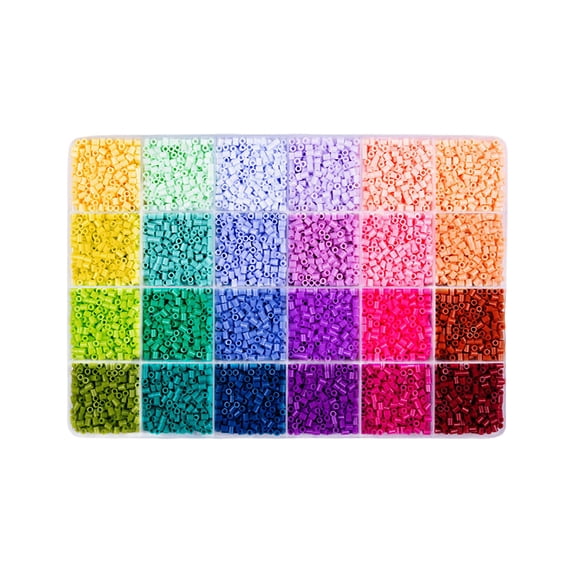 12000Pcs 2.6mm Melting Beads, 24 Mixed Colors, Perler Beads Alternative for DIY Crafts, Kids Arts and Crafts Supplies, Bracelet Making, Jewelry, Home & School Art Projects
