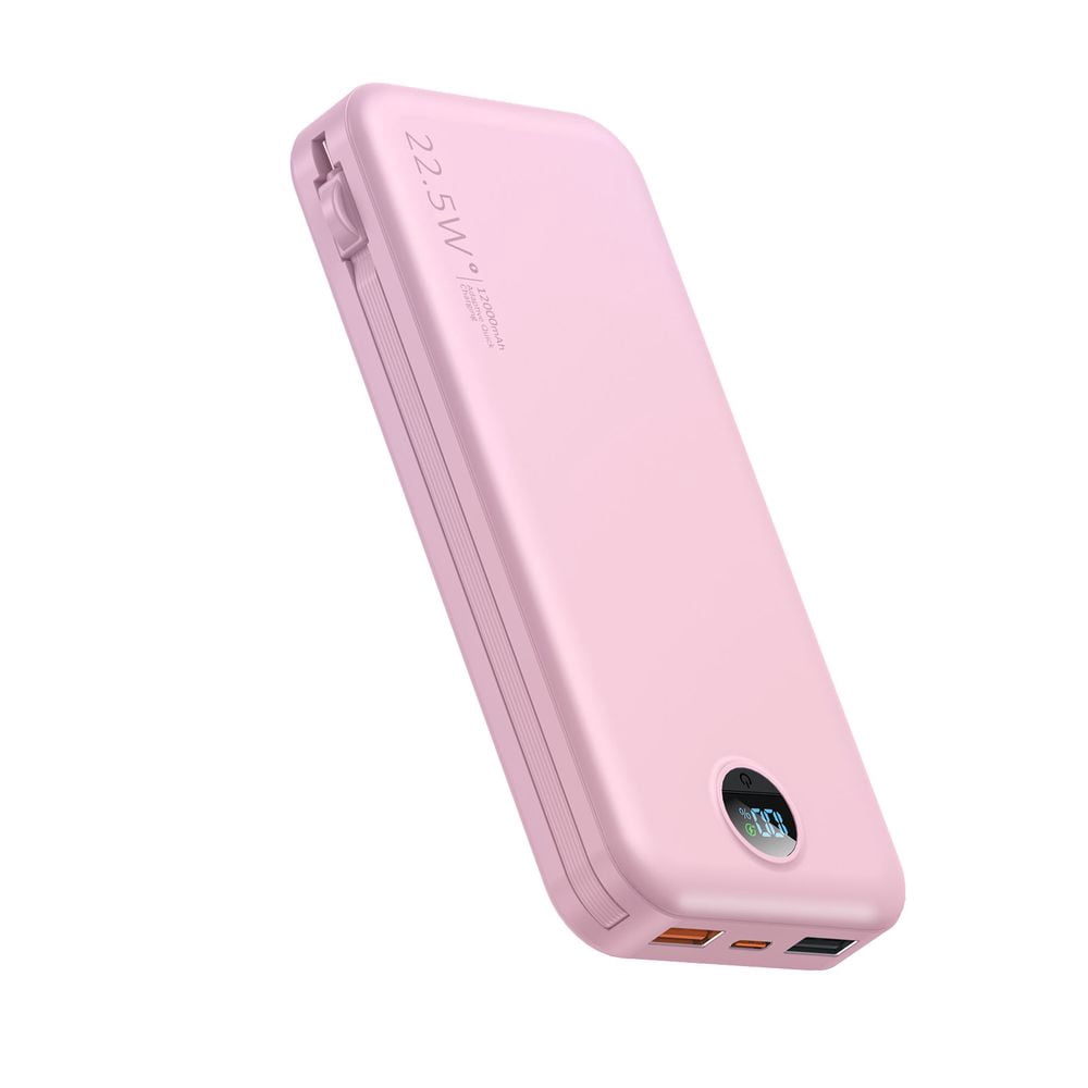 12000mAh Portable Charger, USB C Input Fast Charging Power Bank with LED Display, External Battery Pack Compatible with iPhone