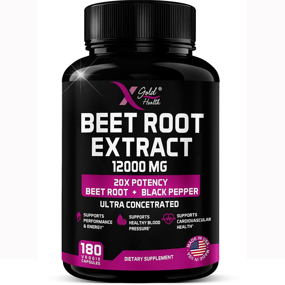 Beet Root 12000mg Capsule Nitric Oxide Booster & Blood Pressure Pill