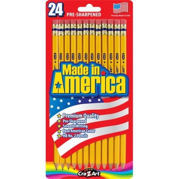 12005 #2 Yellow Pre Sharpened Pencils 24 Count