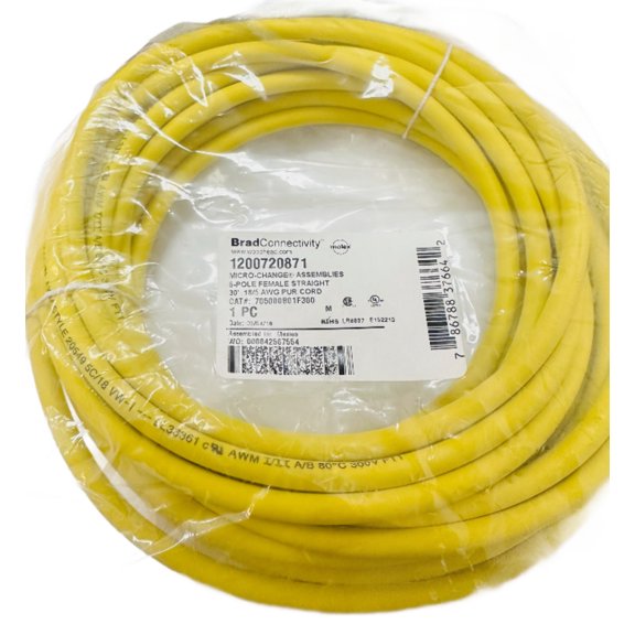 1200720871 Cable Assembly CIRC 5POS 30', CAT# 705000B01F300, RoHS