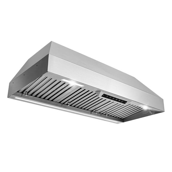 Akicon 42 Inch Built-in/Insert Range Hood 1200 CFM, Ducted Kitchen Hood with 4 Speed Gesture Sensing & Touch Control, Stainless Steel Stove Vent Hood with LED Light, Baffle Filter