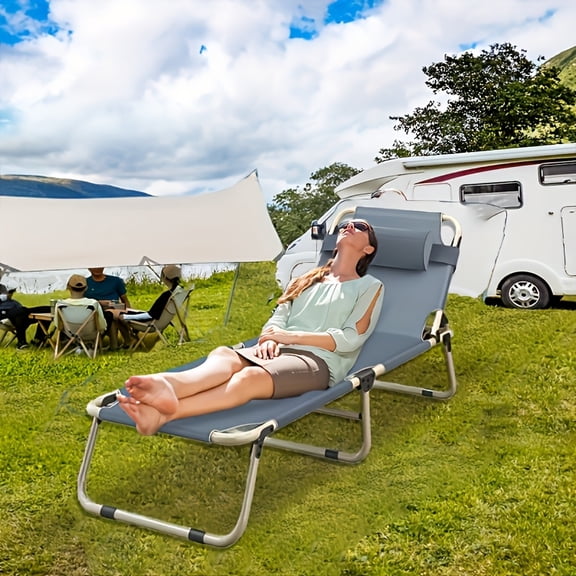 1200D Comfort Folding Bed, Camping Bed Without Mattress, Folding Camping Bed Portable Sleeping Bed for Camping, Beach, Patio, Sunbathing And Poolside Use.Outdoor Only.