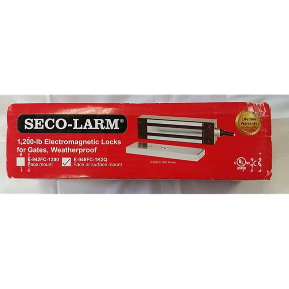 1200LB OUTDOOR ELECTROMAGNETIC LOCK, FACE AND SUR