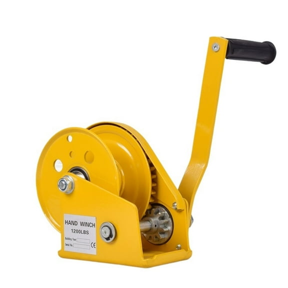 1200LBS Self-locking Hand Winch, Stainless Steel Boat Windlass Truck Auto Manual Lifting Hoist ,Power Tools