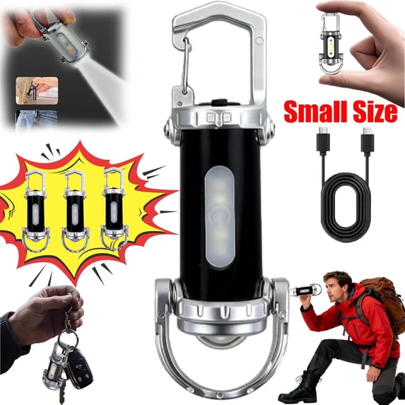 1200LM Super Bright Mini Keychain Flashlight Waterproof, 3PC Portable ...