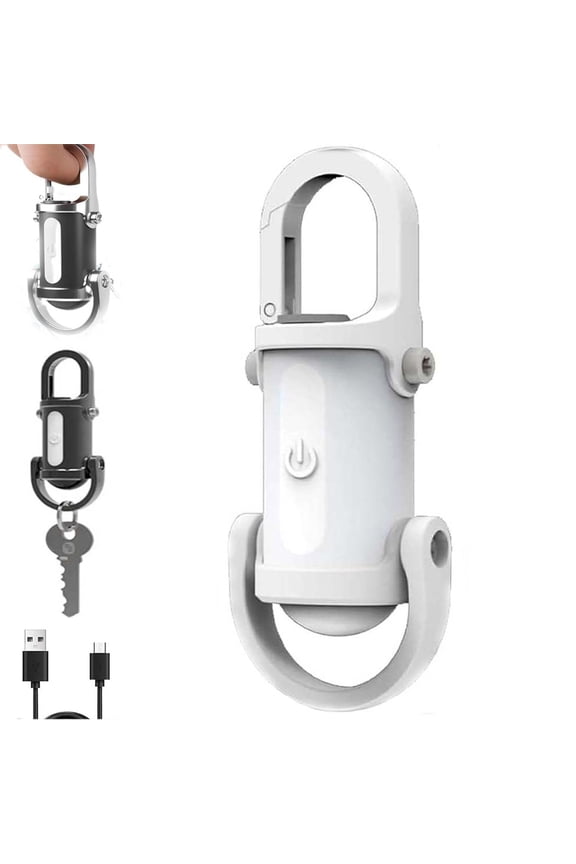 1200LM Super Bright Mini Keychain Flashlight Waterproof, Rechargeable LED Keychain Torch, 2 in 1 Flashlight and Power Bank for Hiking, Camping