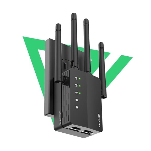1200Mbps Dual Band 5GHz/2.4GHz WiFi Extender, WiFi Extender Signal Booster, 12880 Sq.Ft Coverage, 105-Device Support, Setup for Home & Outdoor Use