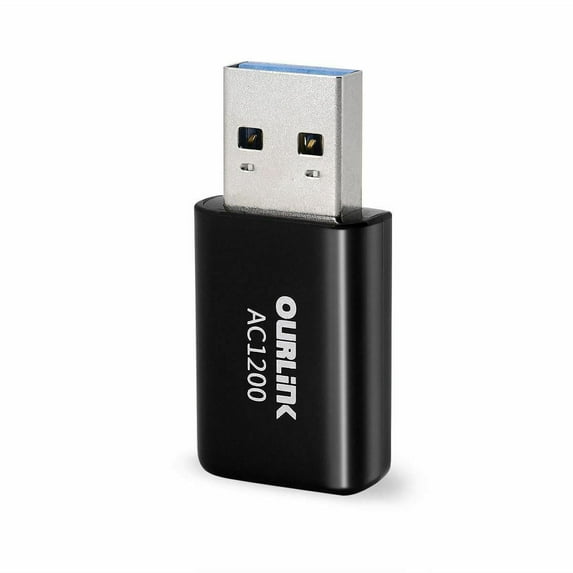 OurlinkUSB WiFi Adapter 1200Mbps USB 3.0 Wireless Network WiFi Dongle Mini Compact Size for Laptop/Mac,Dual Band 2.4G/5G 802.11ac,Support Windows 10/8/8.1/7/Vista/XP, Mac os 10.6-10.15 (Mini Size)