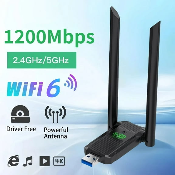 1200Mbps USB 3.0 WiFi Adapter Dual Band 2.4Ghz/5Ghz Wireless WiFi Dongle Antenna USB Ethernet Network Card Receiver For PC