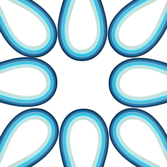 1200PCS 5mm Quilling Paper Strips Quilling Art Strips 6 Colors Paper Craft Supplies for Paper Art DIY Craft Projects-Blue
