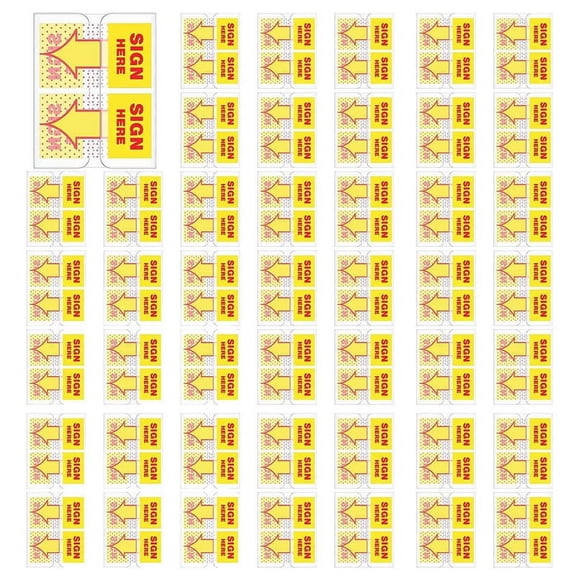 1200PCS Sign Here Tabs Sign Here Sign Here Stickers Sign Here Flags with Dispenser Arrows Flag, 1 Inch (Yellow),1200pcs Arrows Flag,Yellow