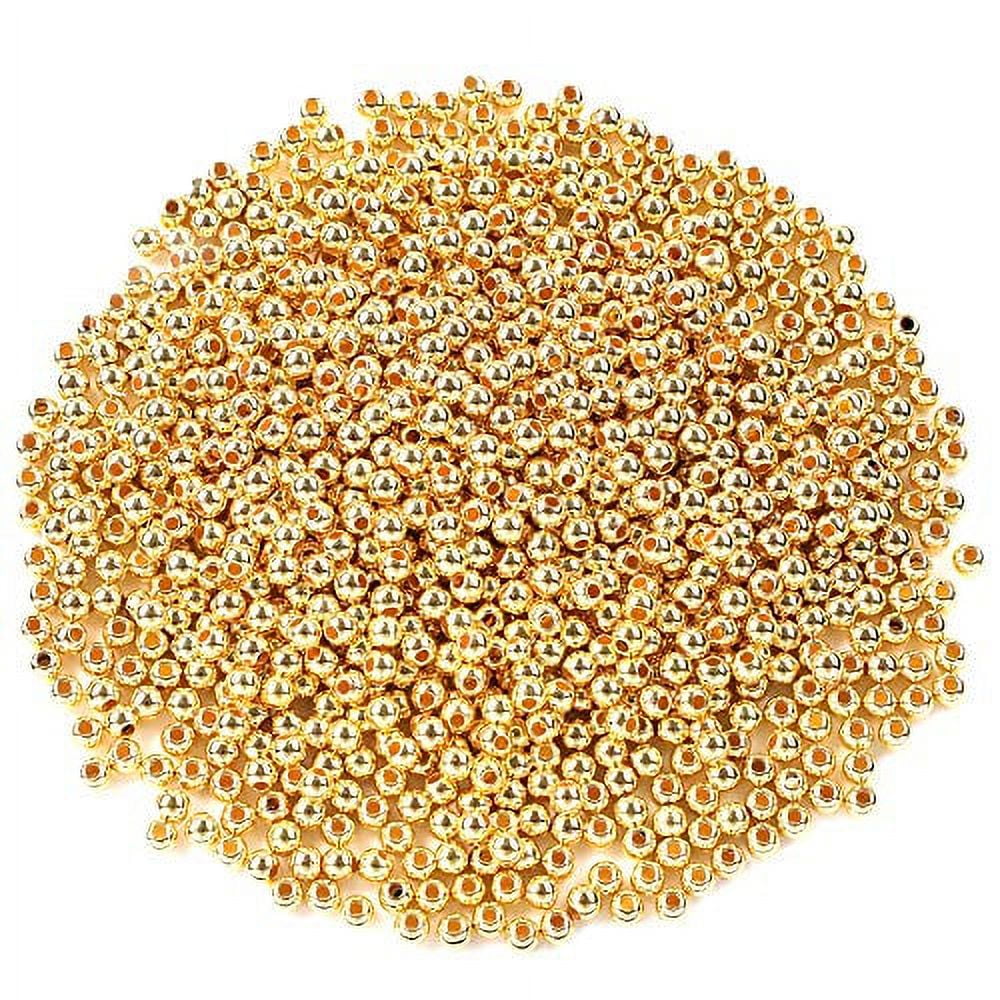 Small Beads Square Shape Tiny Beads 2mm Gold Beads for Necklace,bracelet  100pcs 