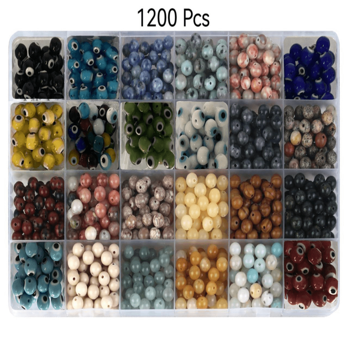1200Pcs DIY Perforated Beads Stringing Accessories Full of Meaning