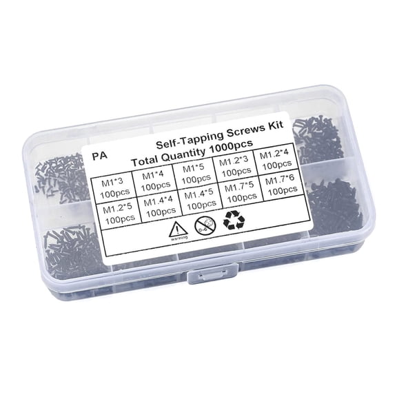 1200Pcs Flat Head Screws Screws Small Tapping Screws Tiny Electronic Screws resistant