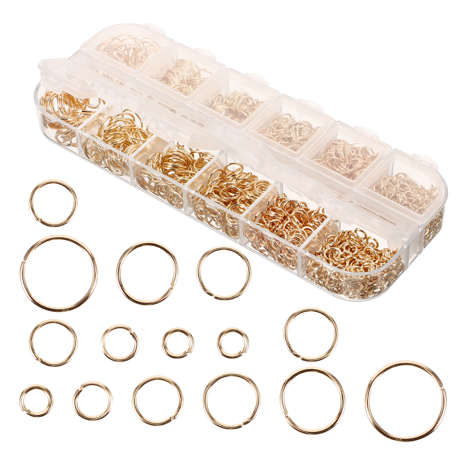 1200Pcs Iron Rings Jump Rings for Jewelry Making Necklaces Earrings