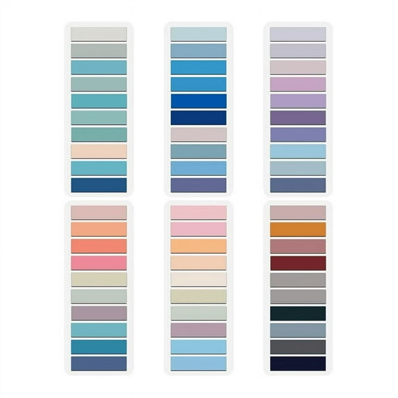 1200Pcs Page Markers,Morandi Sticky Note Tabs Colored Writable and Repositionable Book Flags Strip Index