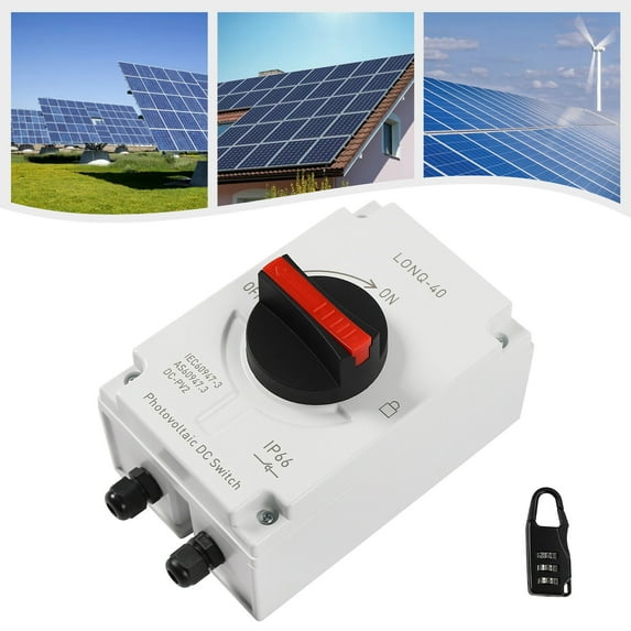 1200V PV Solar Disconnect Switch Waterproof Photovoltaic Circuit Isolator 32Amp