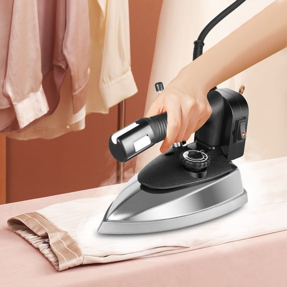 1200W 110V Industrial Stainless Steel Electric Steam Iron for Dry Ironing or Ironing with Steam in Garment Factories, Curtain Stores, Clothing Stores, Dry Cleaners, Hotels, Etc.