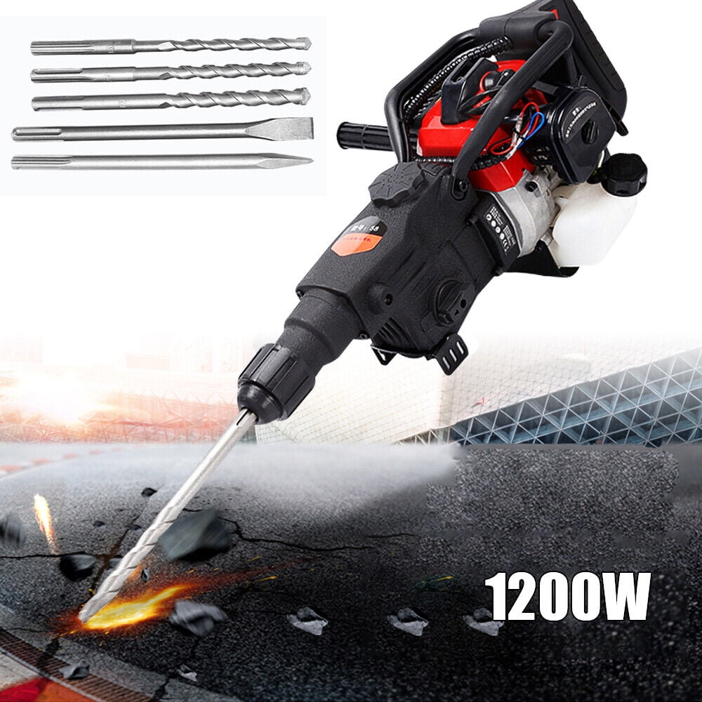1200W 32.6cc Gas Demolition Jack Hammer Concrete Breaker Punch