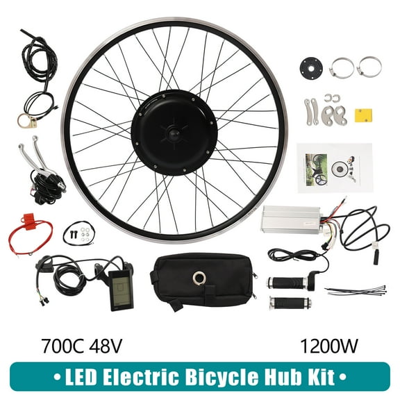 1200W 700cc Bicycle Hub Motor Front Wheel Universal Ebike Conversion Kit