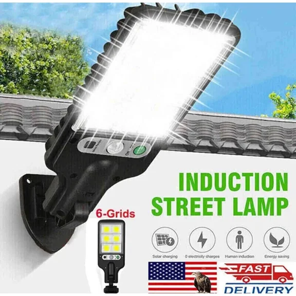 1200W 72 Led Solar Motion Sensor Light Bright Garden Outdoor Street Wall Lamp