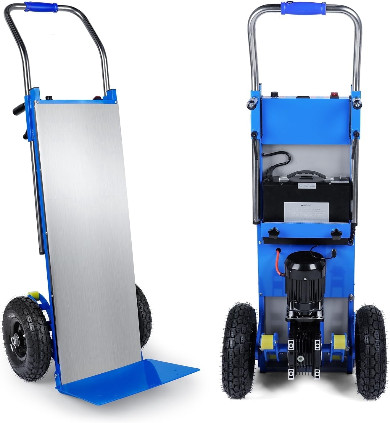 XUTUMM 1200W 880 lbs Stair Climbing Sack Hand Truck with Telescoping Handle & Pneumatic Wheels for Moving Furniture Fridge Appliance