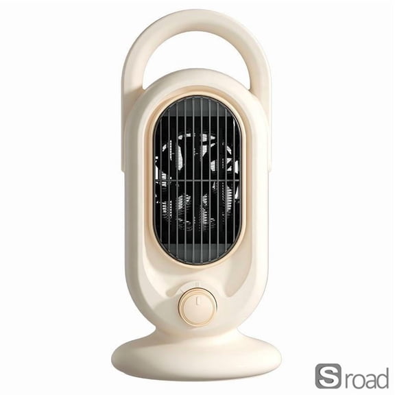 1200W Ceramic PTC Desktop Heater, Oscillating Personal Space Heater With Overheat Protection, 2 Speed Settings, Tip-Over Switch For Home Office Use, 15-25, 220V,WHITE,One Size