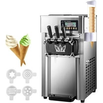 SIHAO 1200W Commercial Ice Cream Machine Countertop 18L/H Soft Serve Ice Cream Maker with LED Display