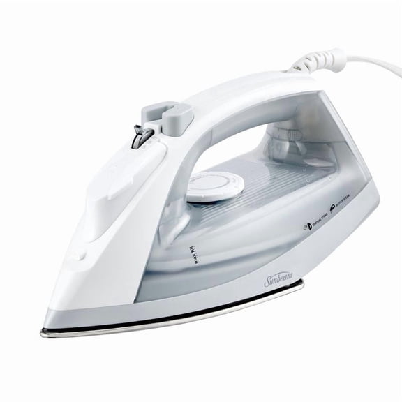 1200W Compact Steam Iron with Shot of Steam Feature, Nonstick Soleplate and Fast Heat-Up Design for Wrinkle Removal on Clothes, Shirts, and Everyday Fabric Care