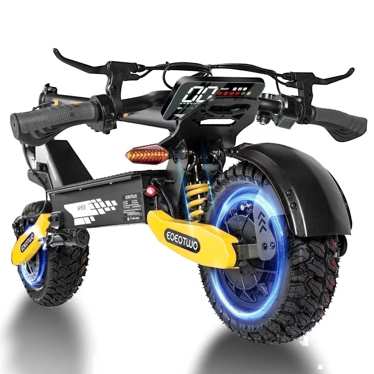 EOEOTWO Electric Scooter for Adults, 1200W Motor Up to 30MPH, 48V 23.4Ah Battery 40 Miles Range, 11" Off-Road Tires E-Scooter with Full Suspension UL2272