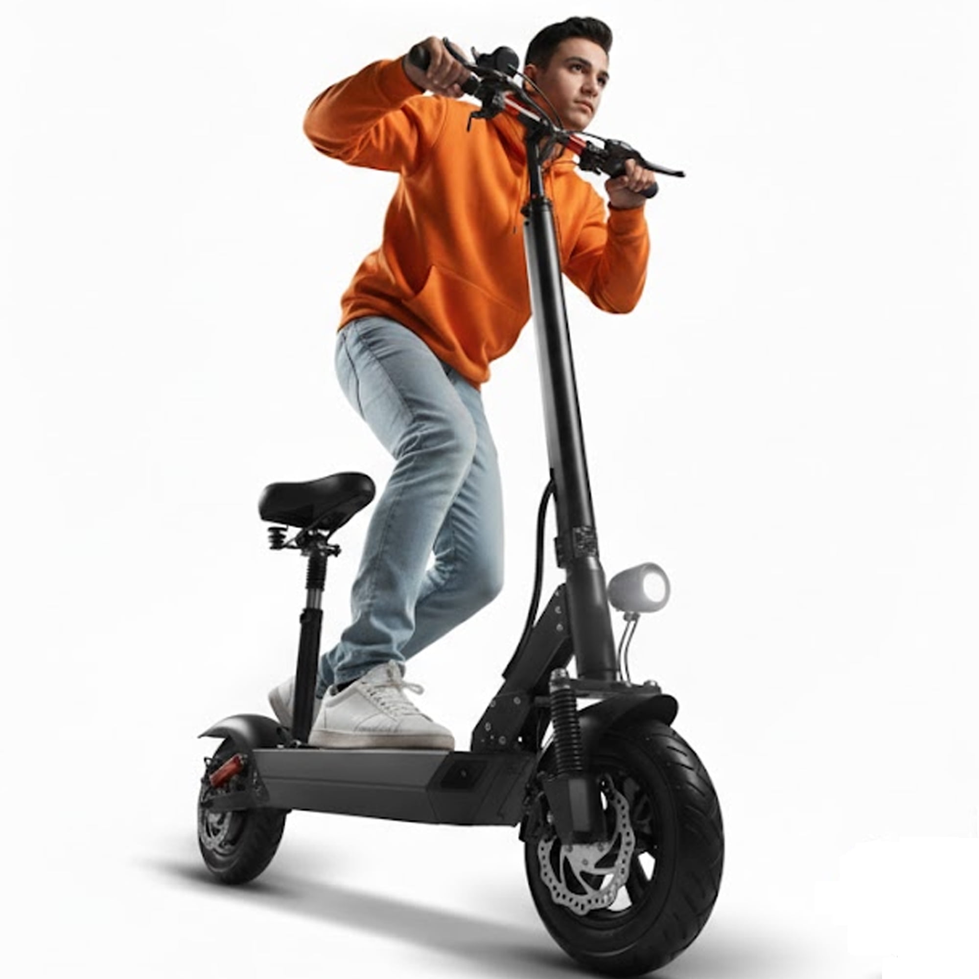 1200W Electric Scooter with Seat for Adults,48V 15AH Battery ,Foldable Escooter, 10 inch Street Tire