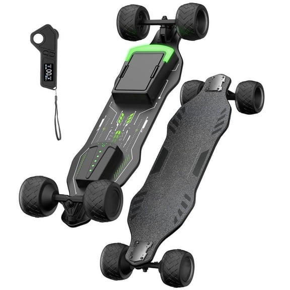 1200W Electric Skateboard with Remote, Dual 600W Brushless Motor Up to 30 Mph Max 12 Miles Range, 4-Speed Electric Longboard for Adults Teens Gifts