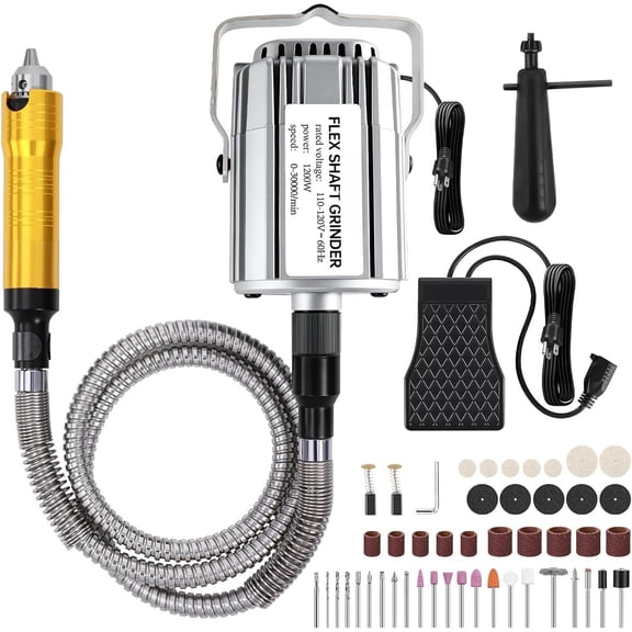1200W Flex Shaft , 30000RPM 46 count Flex Shaft Rotary Tool Kit