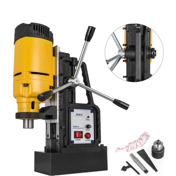 1200W Magnetic Drilling Machine 13000N Magnetic Drill Press Boring Maximum Boring Depth Magnet Force Tapping ,Easy to Operate