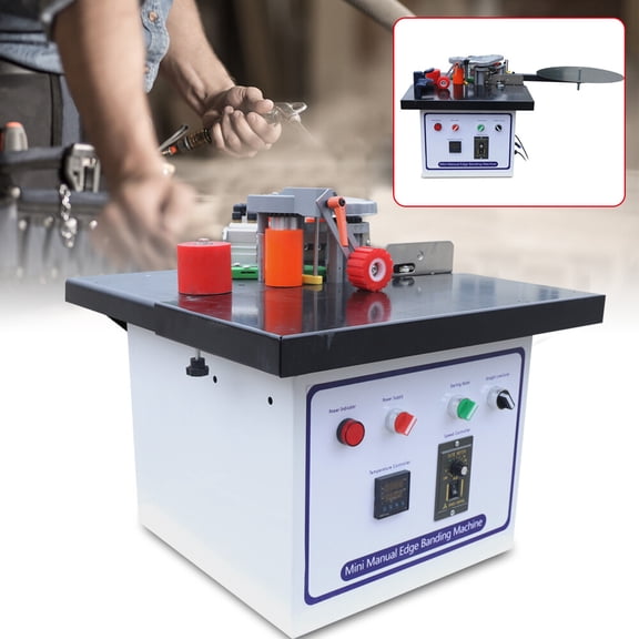 1200W Modern Free Standing Self Cutting Edge Banding Machine Double Gluing Edge Banding Machine 110V