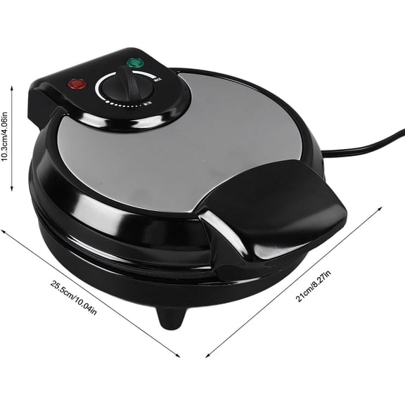 1200W Nonstick Waffle Cone Maker with Temperature Control for Ice Cream Cones and Bowls - Compact Home Kitchen Appliance