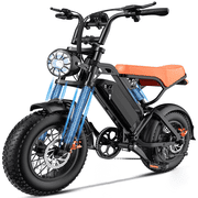 1200W Off-Road Electric Bike for Adults, 48V 18AH Removable Battery, 16" Wide Tires, 5-Speed Transmission, Dual Disc Brakes & Spring Suspension