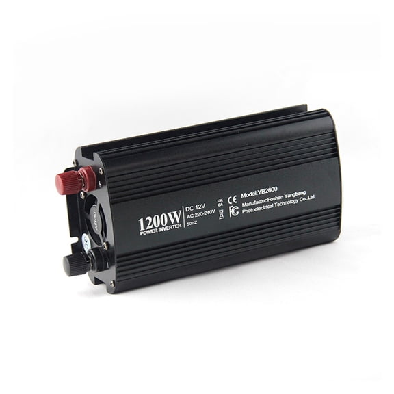 1200W (Peak) Car Power Inverter DC 12V to AC Converter, AC Socket and USB Car Charger Suitable for Cars, Homes, Laptops ,Protect Your Appliances