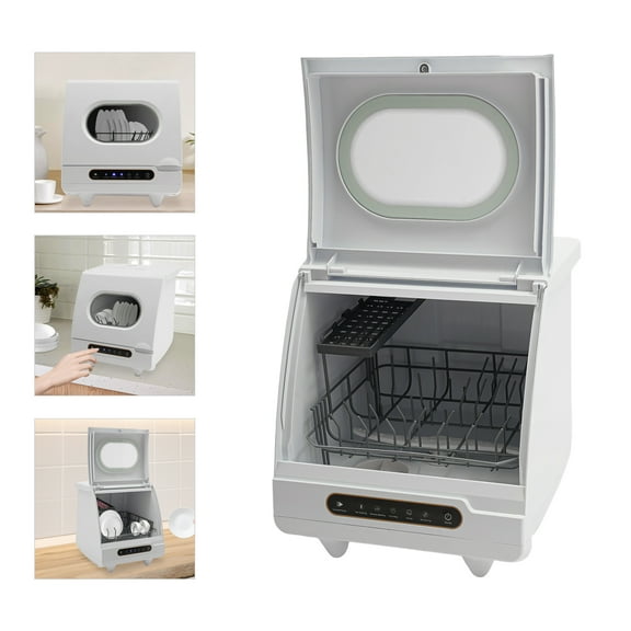 1200W Portable  Countertop Dishwasher Compact Dishwasher with 12 Sprouts,360 Spraying Cleaning, for Home/Kitchen